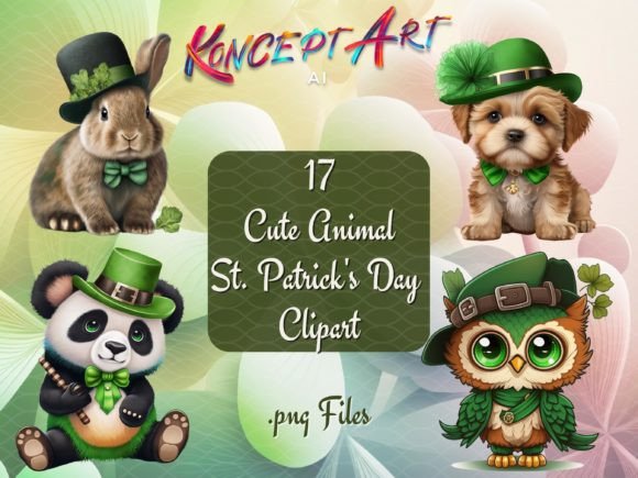 17 Cute St. Patrick's Day Animal Clipart