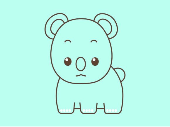 Animal Koala Line Background: A Versatile Design Asset