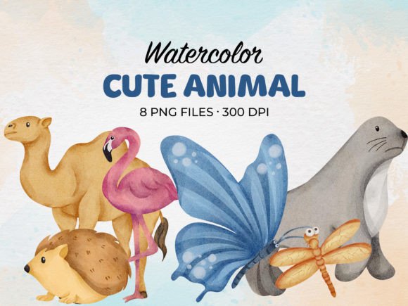Bringing Joy to Projects with Watercolor Cute Animal Clip Art