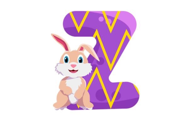 Cute Animal Icons Alphabet Z Cliparts for Playful Design