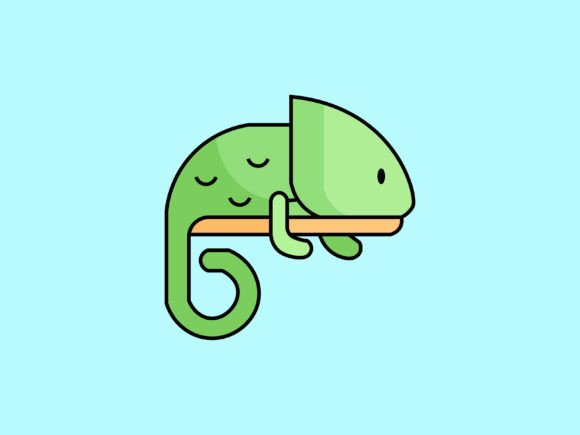 Kawaii Animal Chameleon Icon: Adorable Designs for Every Project