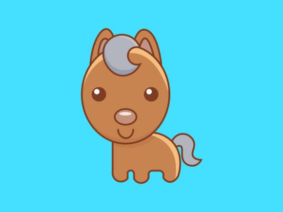 Kawaii Animal Horse Icon: Your Whimsical Design Partner