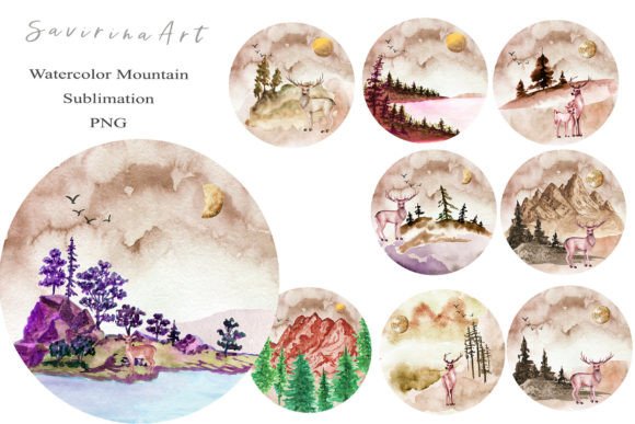 Mountain Animal Nature Forest Landscape: A Watercolor Toolkit for Modern Creatives
