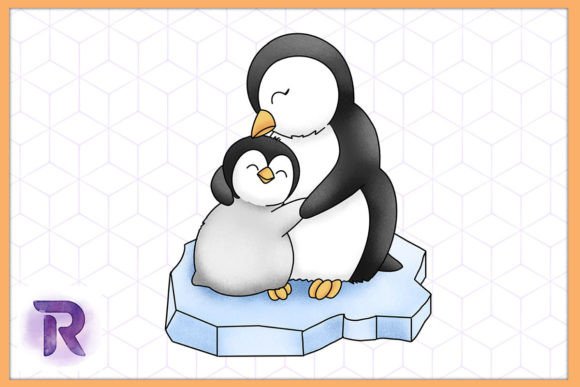 Penguin Mama Animal Mother's Day: Creative Design Guide