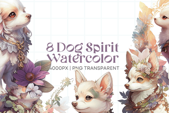 Unleash Your Creative Spirit with Spirit Dog Animal Watercolor Sublimation