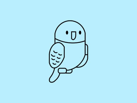 Unlocking Playful Design with Kawaii Animal Parakeet Line Background